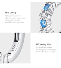 Load image into Gallery viewer, pendientes de aro de Plata de Ley 925 auténtica para mujer