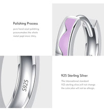 Load image into Gallery viewer, pendientes de aro de Plata de Ley 925 para mujer