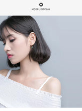 Load image into Gallery viewer, pendientes de gota de agua de cristal verde Simple para mujer, de plata de ley 100% 925