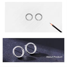 Load image into Gallery viewer, pendientes de tuerca redondos geométricos minimalistas para mujer