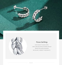 Load image into Gallery viewer, pendientes de tuerca Vintage para mujer, plata de ley 925 chapada en platino