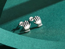 Load image into Gallery viewer, pendientes de plata de ley 2021 auténtica para mujer y niña, joyería fina con cierre de tuerca