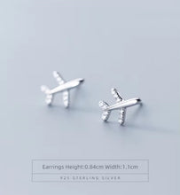 Cargar imagen en el visor de la galería, pendientes pequeños de plata de ley 100% 925 para mujer