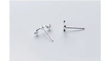 Load image into Gallery viewer, pendientes de plata de ley 925 con estrellas esmeriladas para mujer