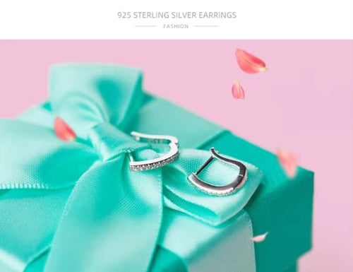 pendientes de aro en forma de U para mujer