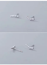 Load image into Gallery viewer, pendientes de plata de ley 925 auténtica para mujer, joyería fina brillante de Circonia cúbica