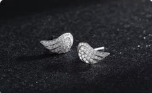 Load image into Gallery viewer, pendientes de plata de ley 925 con diseño de alas de Ángel para mujer