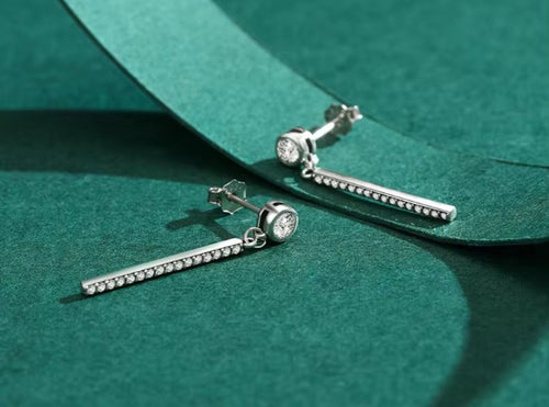 pendientes colgantes de plata de ley 2021 para mujer