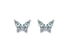 Load image into Gallery viewer, pendientes de plata de primera ley y circón para mujer