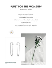 Load image into Gallery viewer, pendientes de broche de plata de ley 925 auténtica para mujer
