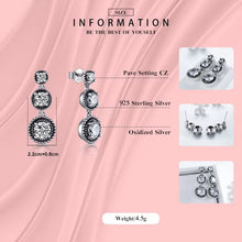Load image into Gallery viewer, pendientes de plata de ley 2021 con Circonia cúbica para mujer, aretes colgantes