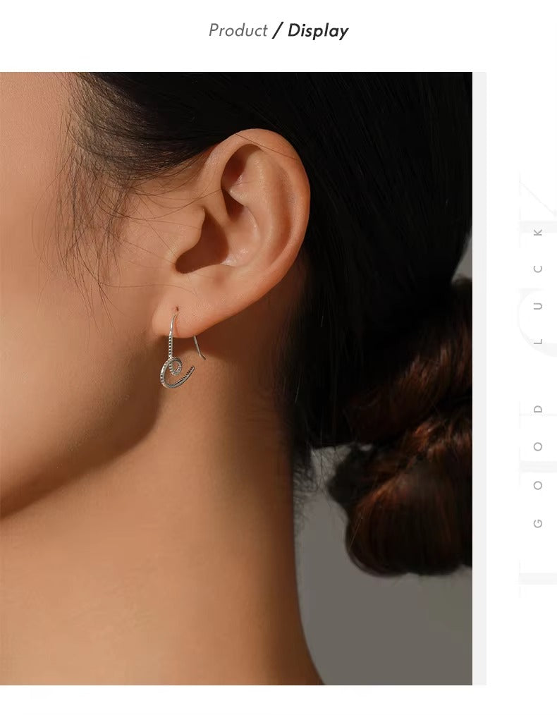 pendientes de aro de Plata de Ley 925 con forma de corazón