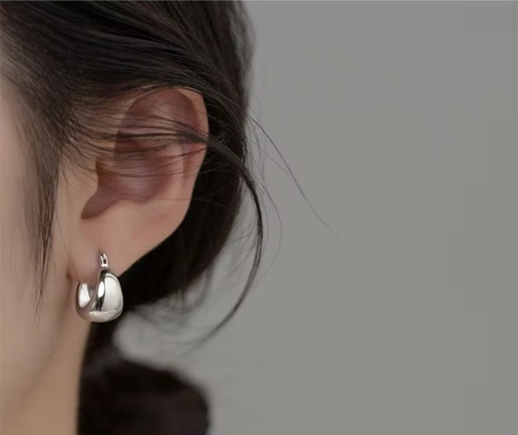 pendientes de aro de Plata de Ley 925 auténtica para mujer