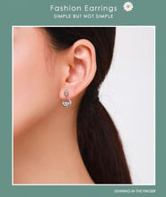 Load image into Gallery viewer, pendientes colgantes de plata de ley 925 auténtica para mujer