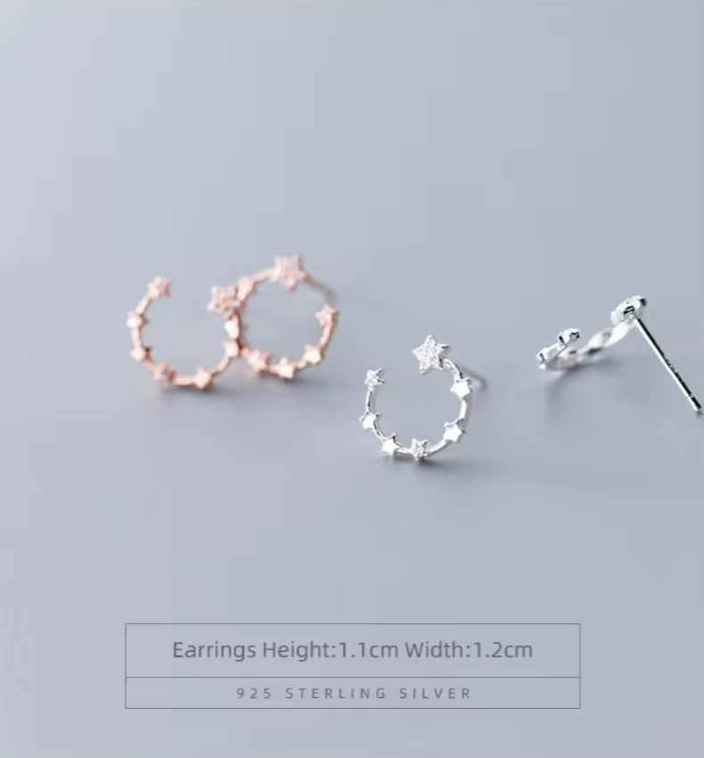 pendientes de plata esterlina 100% 925 para mujer