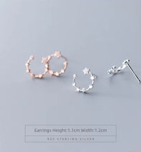 Load image into Gallery viewer, pendientes de plata esterlina 100% 925 para mujer