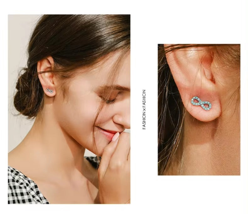 pendientes de tuerca de turquesa Natural para mujer