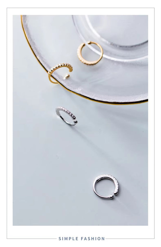 pendientes de Clip minimalistas para mujer y niña