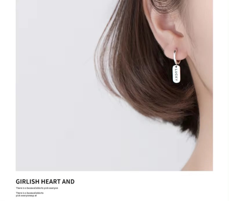 pendientes de aro de Plata de Ley 925 auténtica para mujer