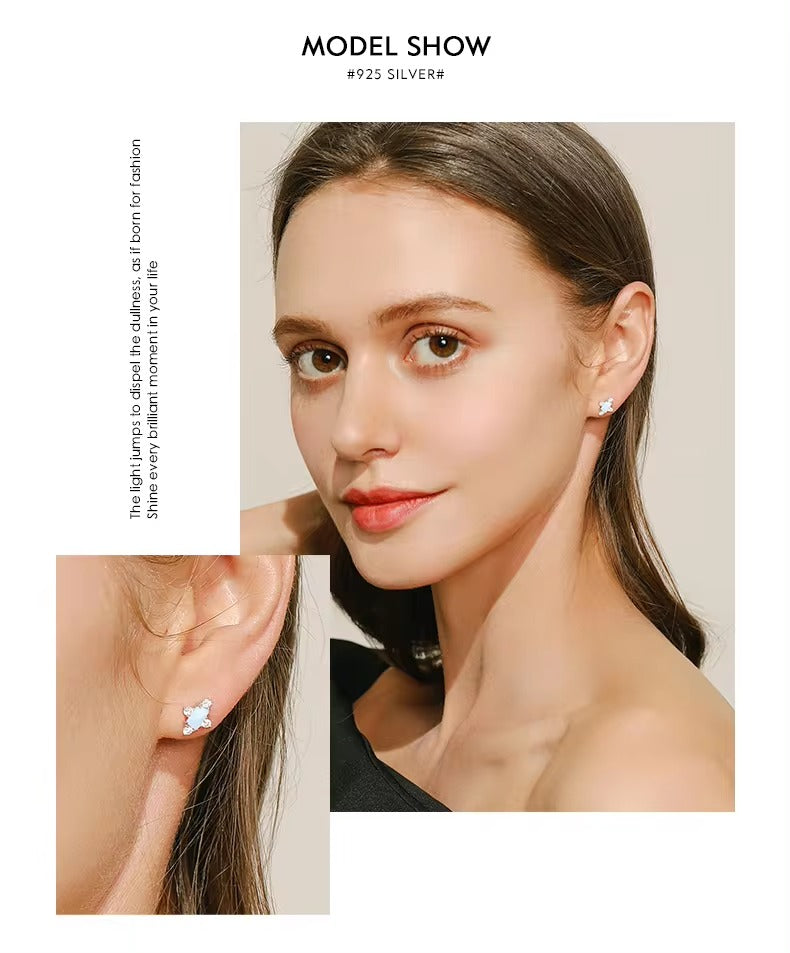 pendientes de ópalo Natural para mujer