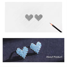 Load image into Gallery viewer, pendientes de plata de ley 925 con forma de corazón para mujer