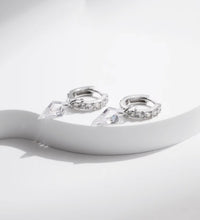 Load image into Gallery viewer, pendientes de aro de plata esterlina 925 para mujer