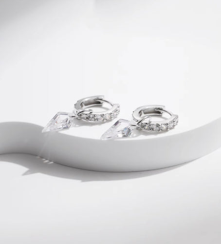 pendientes de aro de plata esterlina 925 para mujer