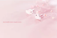 Load image into Gallery viewer, pendientes de plata de ley 925 con diseño de pájaros para mujer