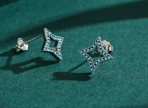 pendientes minimalistas de Plata de Ley 925 para mujer