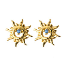 Load image into Gallery viewer, pendientes de plata de ley 925 con forma de Helios para mujer