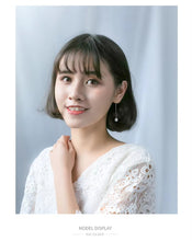 Load image into Gallery viewer, pendientes de gota de circonia cúbica para mujer, aretes de plata de ley 100% auténtica