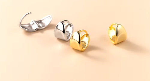 pendientes de Aro para mujer, de Plata Irregular de ley 2021