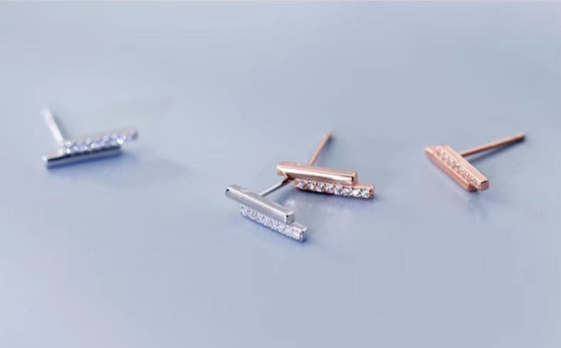 pendientes minimalistas de circón para mujer, joyería pequeña de verano