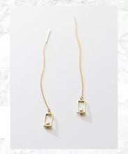 Load image into Gallery viewer, pendientes de gota de perla cuadrada para mujer