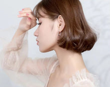 Load image into Gallery viewer, pendientes de aro rectangulares de Plata de Ley 925 auténtica para mujer