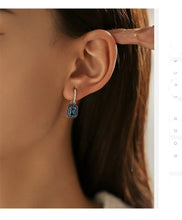 Load image into Gallery viewer, pendientes de aro de Plata de Ley 925 para mujer
