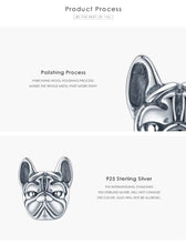 Load image into Gallery viewer, pendientes de plata de primera ley con forma de perro para mujer, aretes pequeño