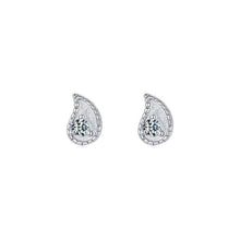 Load image into Gallery viewer, pendientes de plata de ley 925 con forma de lágrima para mujer