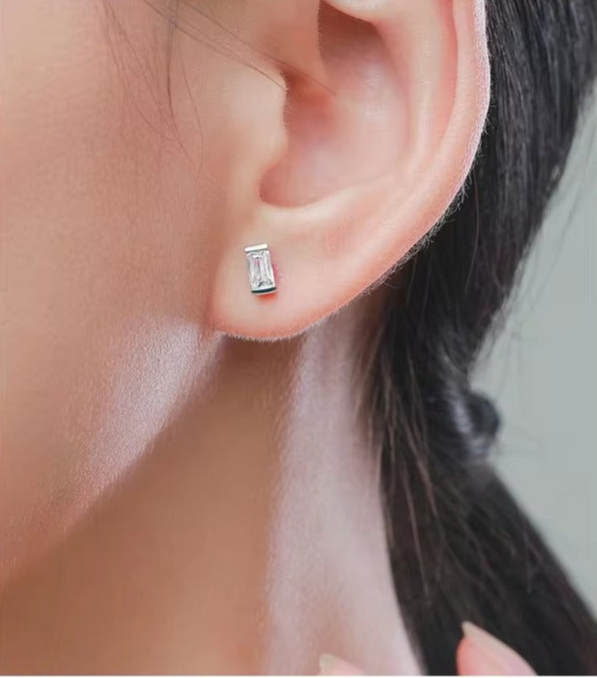 pendientes de plata de ley 925 con Circonia cúbica