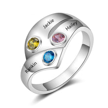 Load image into Gallery viewer, Anillos de plata de ley 925 personalizados para mujer