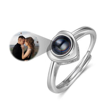 Load image into Gallery viewer, Anillo de proyección de foto personalizado para mujer