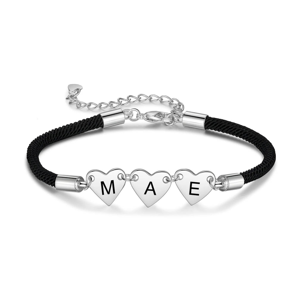 Pulseras personalizadas con grabado inicial para mujer