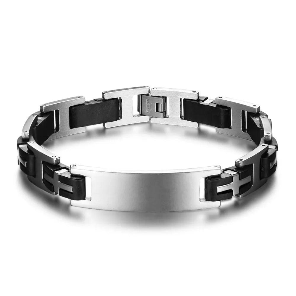 pulsera clásica de acero inoxidable para hombre