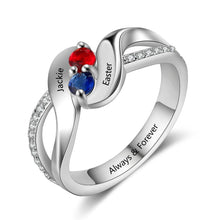 Load image into Gallery viewer, Anillos personalizados de Plata de Ley 925 auténtica para mujer