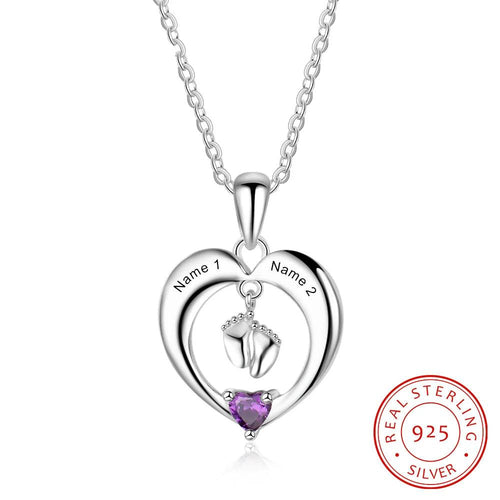 Collar de plata de ley 925 con grabado personalizado