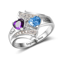 Load image into Gallery viewer, Anillo de compromiso personalizado con piedra natal