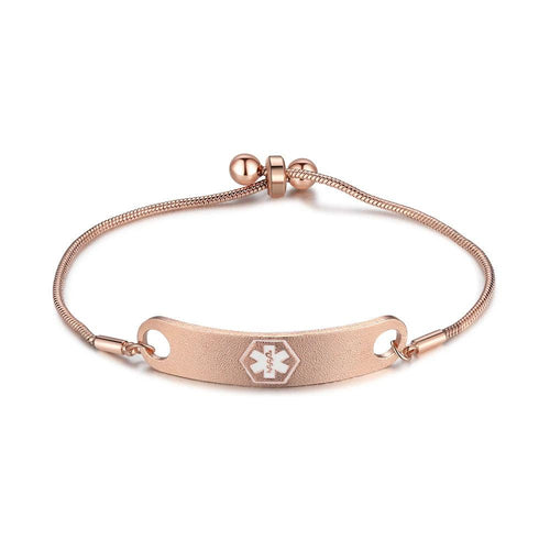 Pulseras de identificación de alerta médica personalizadas para mujer