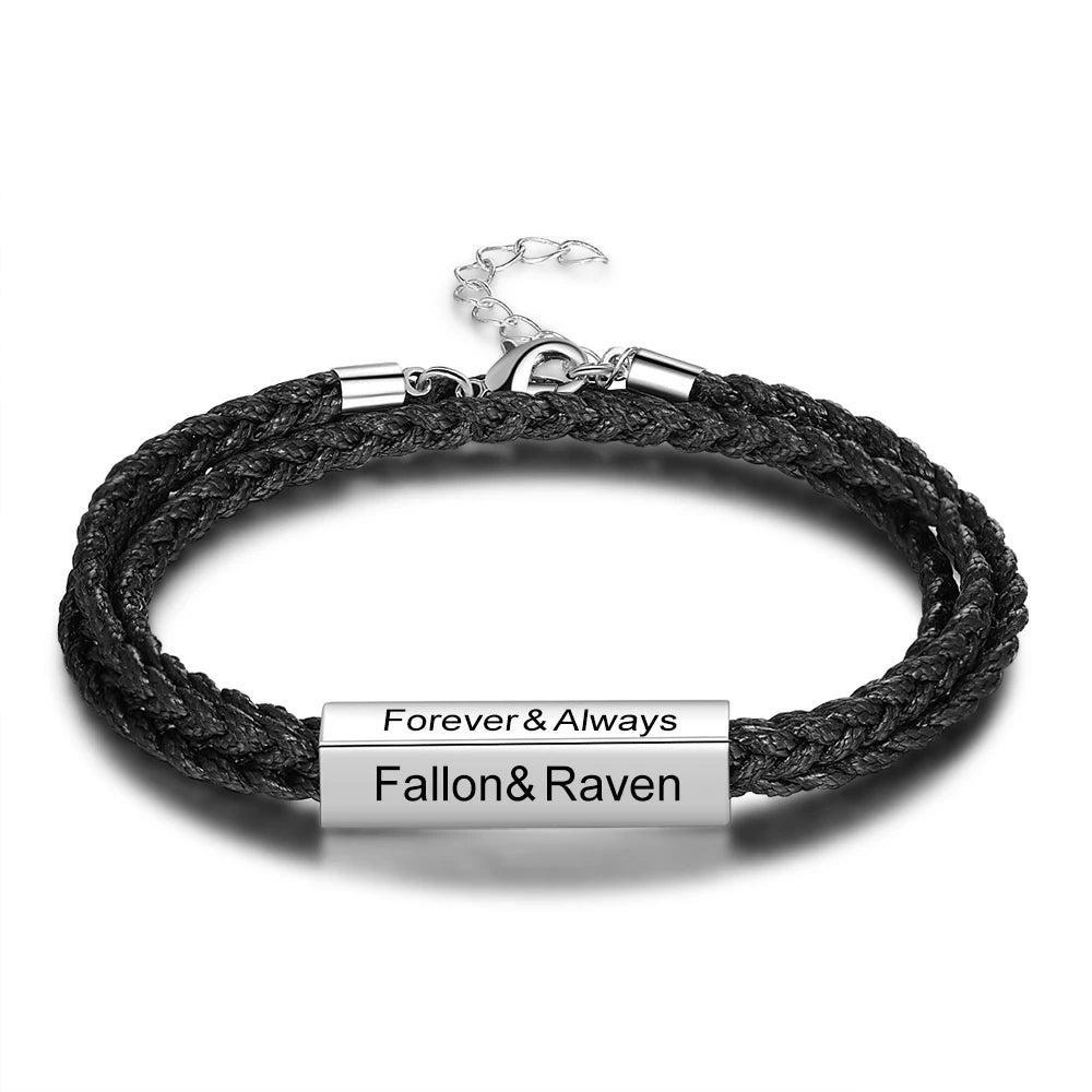 Pulseras personalizadas de acero inoxidable para hombre