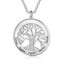 Cargar imagen en el visor de la galería, Collar personalizado de árbol de la vida para mujer