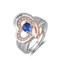 Load image into Gallery viewer, Anillo personalizado de oro rosa y plata